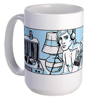 This is a Pretentious Record Store Guy Coffee Mug